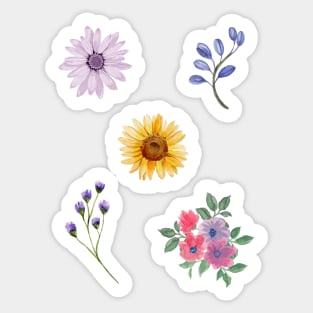 Simple and Elegant watercolor Flower Stickers for Envelopes Sticker